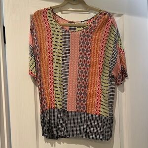 Colorful Geometric Women's Blouse